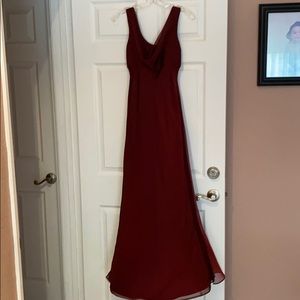 Evening burgundy dress perfect for weddings/prom